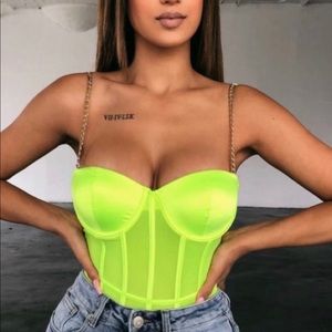 Neon green bodysuit